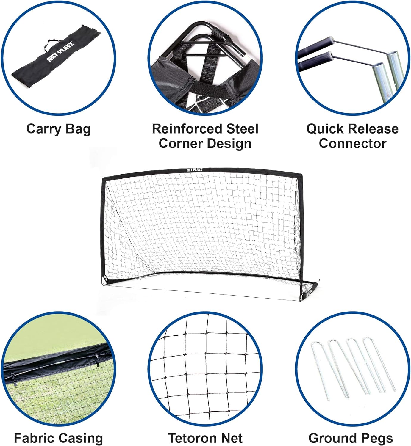 12FT FIBERGLASS SOCCER  GOAL | RAPID PLAYZ MAX