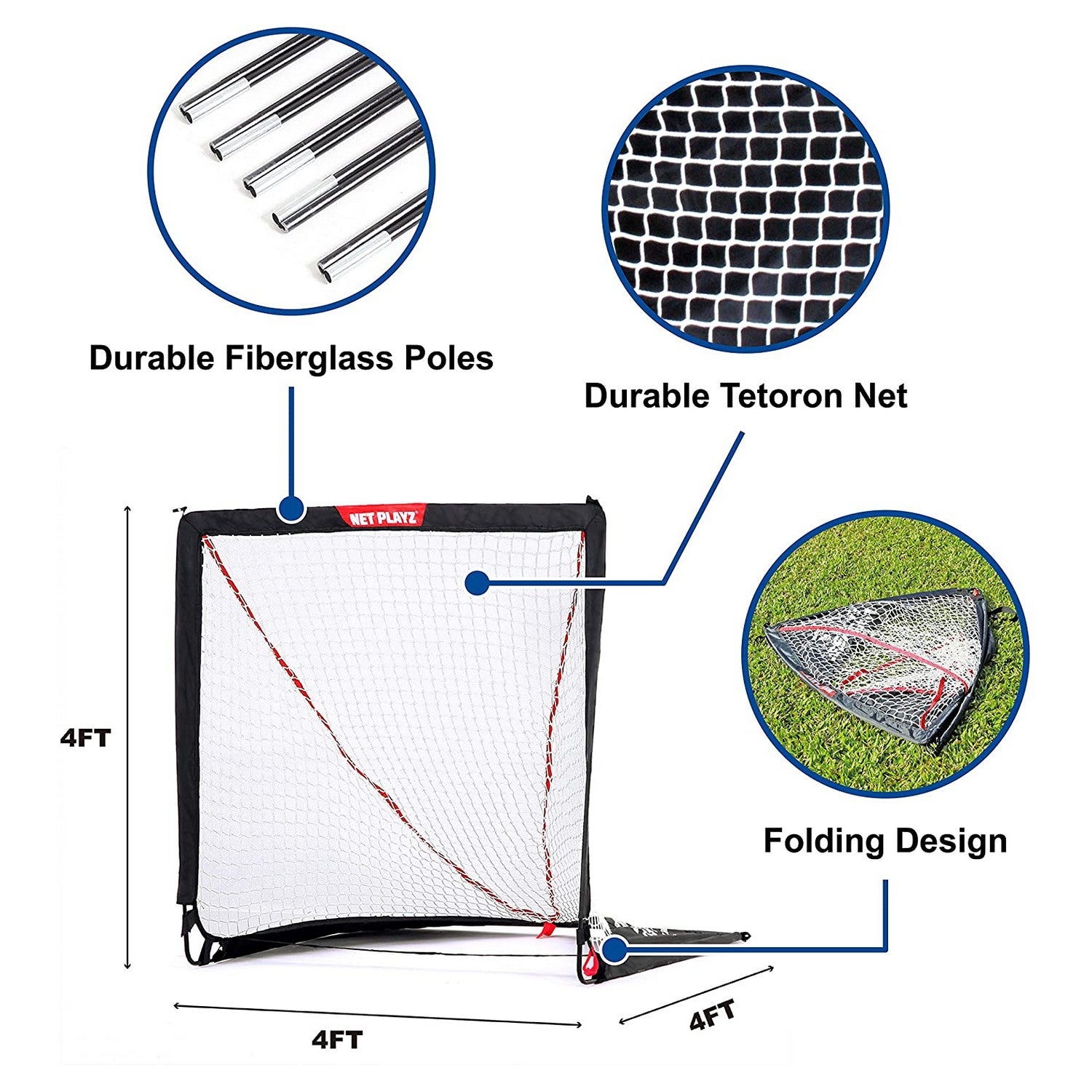 4FT LACROSSE GOAL |  EASY PLAYZ MINI  product features image, NET PLAYZ, NetPlayz, Sports Equipment Supplier, Sports Training Equipment Supplier, sports equipment manufacturers, United States Of America, USA, Canada, Europe, Africa, hockey store, hockey equipment, hockey training aids, hockey accessories, best hocket training aids, best hockey swing training aids, best hockey swing aids, hockey swing training aids, hockey training equipment