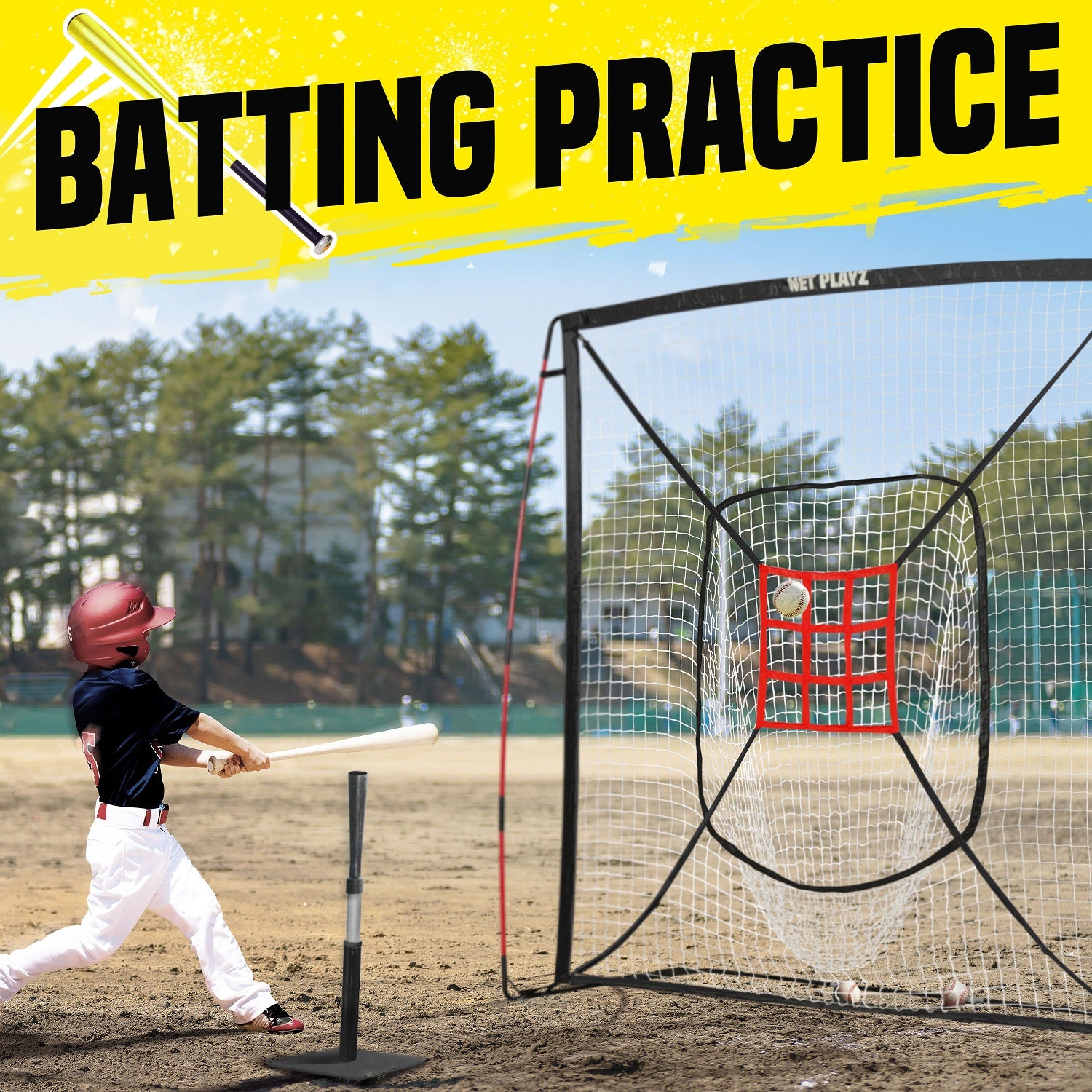 7FT HITTING NET | EASY PLAYZ MIDI baseball batting image, NET PLAYZ, NetPlayz, Sports Equipment Supplier, Sports Training Equipment Supplier, sports equipment manufacturers, United States Of America, USA, Canada, Europe, Africa, baseball training equipment, baseball training stuff, batting practice equipment, baseball batting practice equipment, batting practice devices, hitting practice equipment, baseball training aids, baseball practice equipment, baseball training tools, baseball coaching supplies
