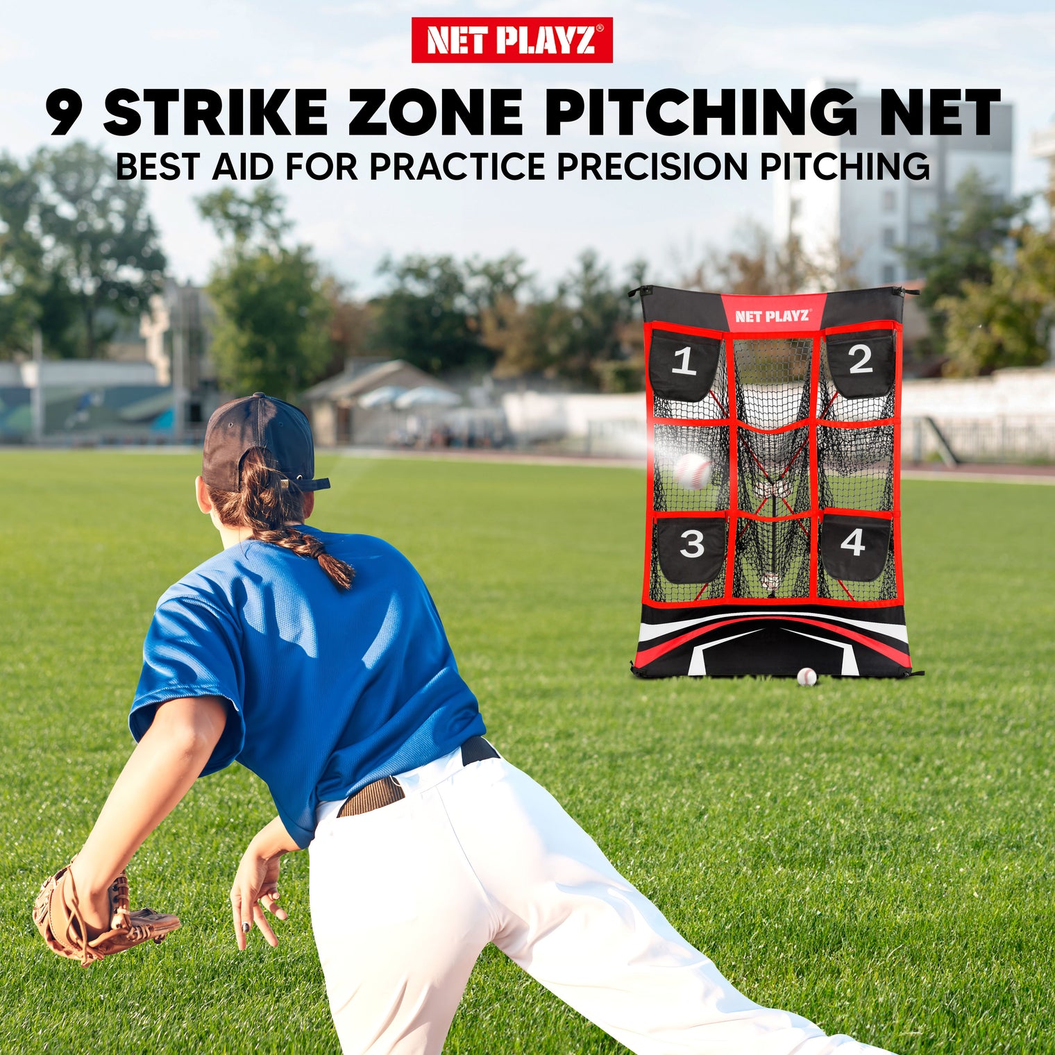 JUNIOR BASEBALL PITCHING STRIKE ZONE | ADVANCED PLAYZ lifestyle image 2, NET PLAYZ, NetPlayz, Sports Equipment Supplier, Sports Training Equipment Supplier, sports equipment manufacturers, United States Of America, USA, Canada, Europe, Africa, baseball training equipment, baseball training stuff, batting practice equipment, baseball batting practice equipment, batting practice devices, hitting practice equipment, baseball training aids, baseball practice equipment, baseball training tools