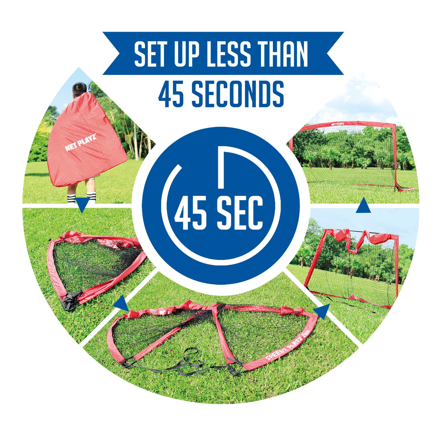 8FT INSTANT PORTABLE SOCCER GOAL | SPEEDY PLAYZ