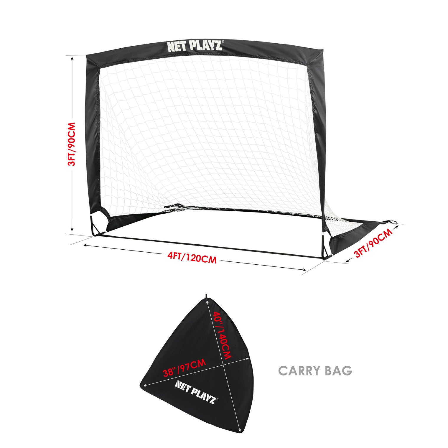 4FT TWIN POP-UP SOCCER GOALS | EASY PLAYZ