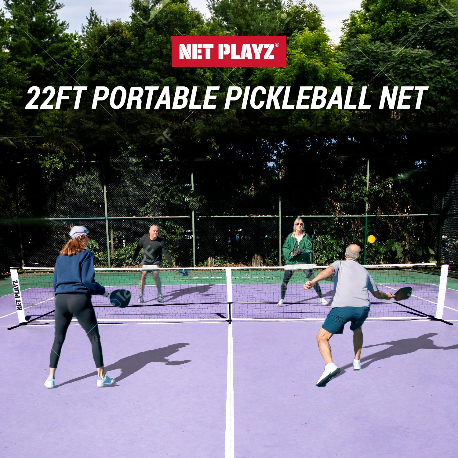 FULL SIZE PICKLEBALL NET | ADVANCED PLAYZ lifestyle image 2, NET PLAYZ, NetPlayz, Sports Equipment Supplier, Sports Training Equipment Supplier, sports equipment manufacturers, USA, Canada, tennis training equipment, tennis training device, tennis training accessories, tennis equipment training, tennis practice equipment, tennis equipment for practice, tennis practice accessories, tennis practise equipment, tennis training aids, padel training equipment, pickleball training equipment