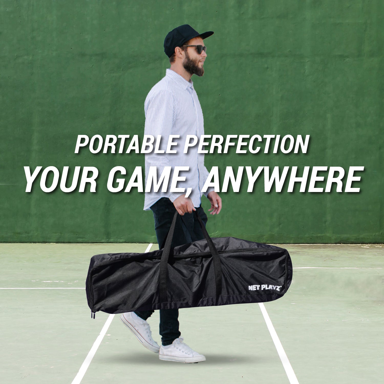 FULL SIZE PICKLEBALL NET | ADVANCED PLAYZ product storage bag image, NET PLAYZ, NetPlayz, Sports Equipment Supplier, Sports Training Equipment Supplier, sports equipment manufacturers, USA, Canada, tennis training equipment, tennis training device, tennis training accessories, tennis equipment training, tennis practice equipment, tennis equipment for practice, tennis practice accessories, tennis practise equipment, tennis training aids, padel training equipment, pickleball training equipment