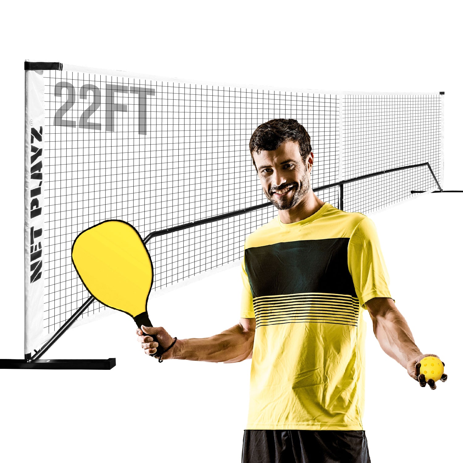 FULL SIZE PICKLEBALL NET | ADVANCED PLAYZ product image, NET PLAYZ, NetPlayz, Sports Equipment Supplier, Sports Training Equipment Supplier, sports equipment manufacturers, USA, Canada, tennis training equipment, tennis training device, tennis training accessories, tennis equipment training, tennis practice equipment, tennis equipment for practice, tennis practice accessories, tennis practise equipment, tennis training aids, padel training equipment, pickleball training equipment