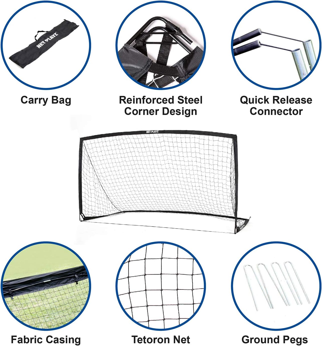 9FT FIBERGLASS SOCCER  GOAL | RAPID PLAYZ MIDI