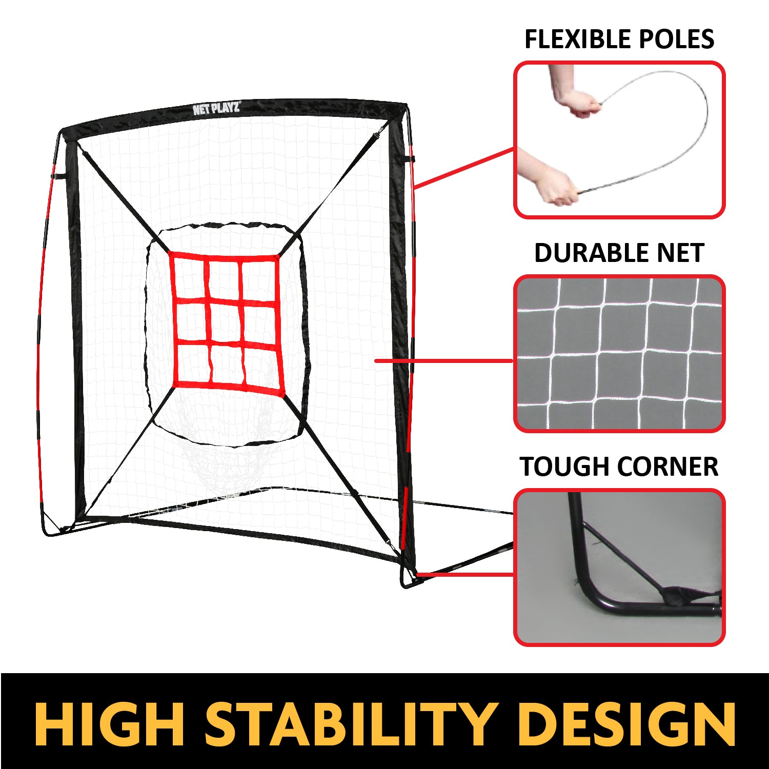 5FT POP-UP HITTING NET | EASY PLAYZ MINI - BASEBALL Equipment From