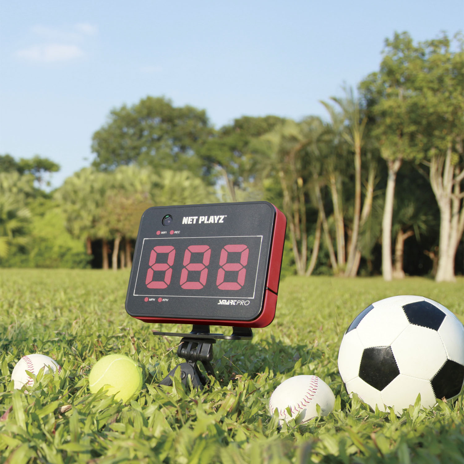 NET PLAYZ Speed Radar Smart Pro Geschwindigkeitsmessgerät, Schwarz, M :  : Sport & Freizeit